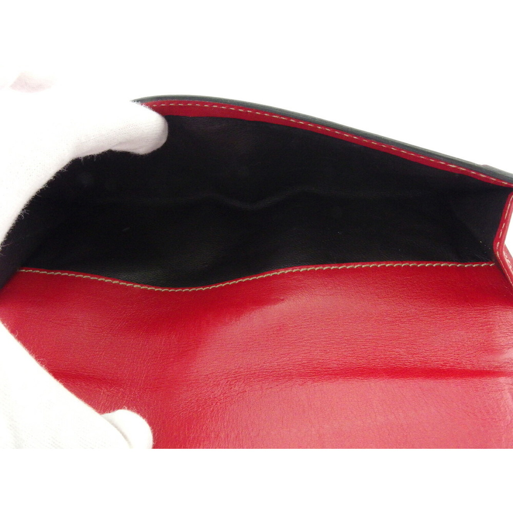 Gucci Hexagonal Bits Red Long Wallet Leather - image 6